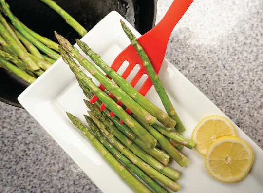 Red 11" Silicone Flexible Fork Mixes Ingredients Mashes Food Whisks Eggs