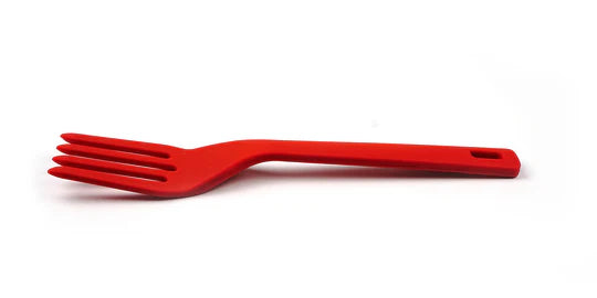 Red 11" Silicone Flexible Fork Mixes Ingredients Mashes Food Whisks Eggs