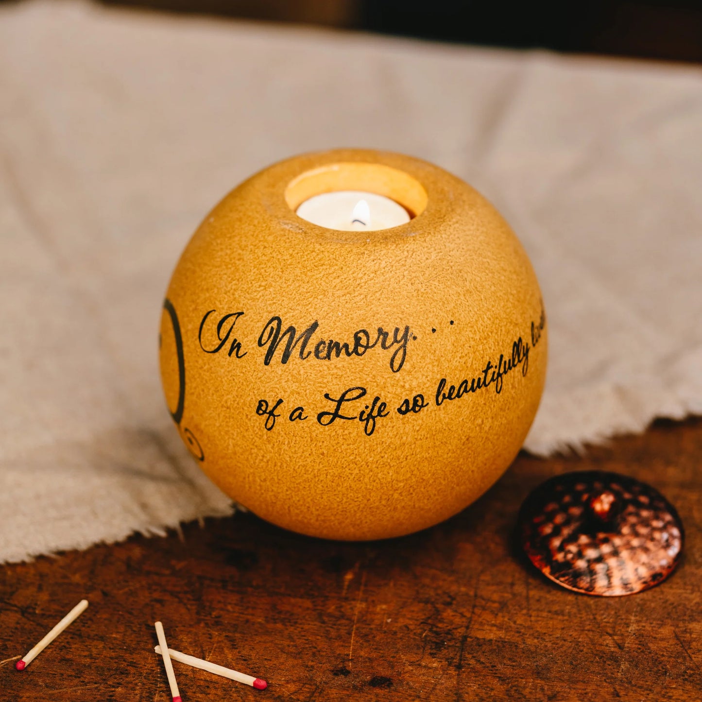 In Memory 5" Round Candle Holder