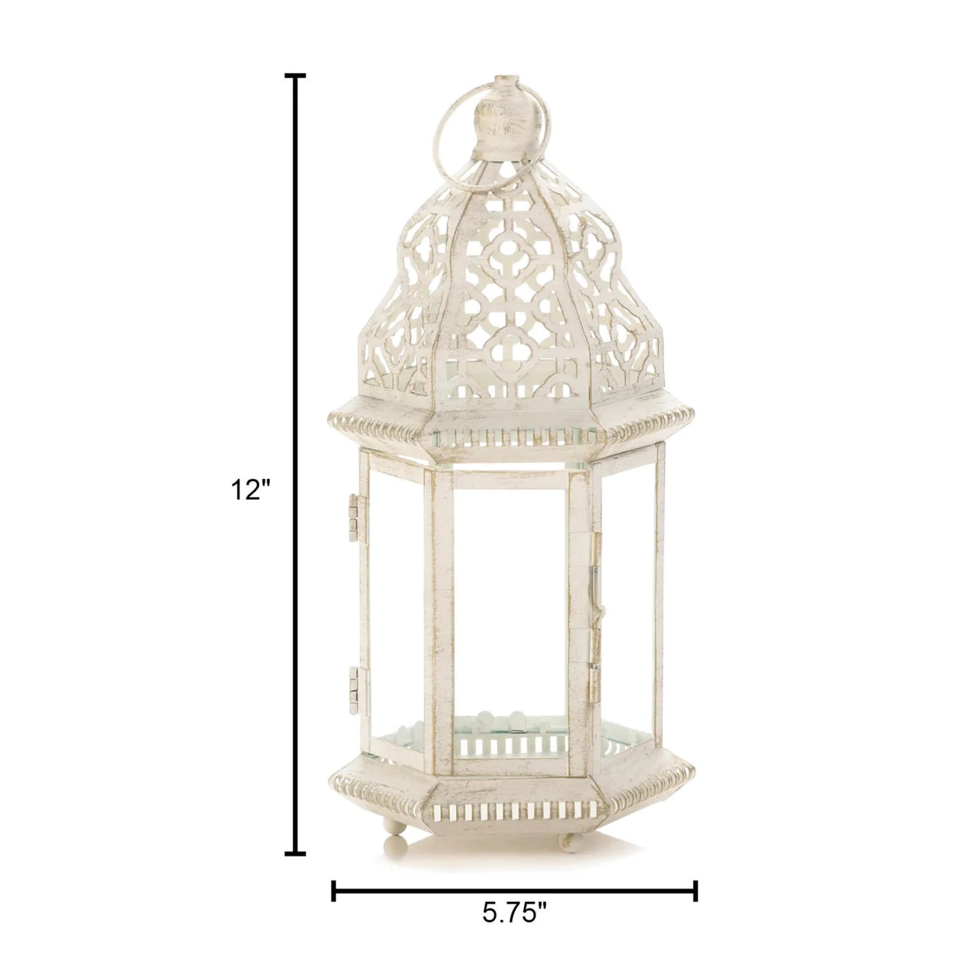 Sublime Distressed White Lantern