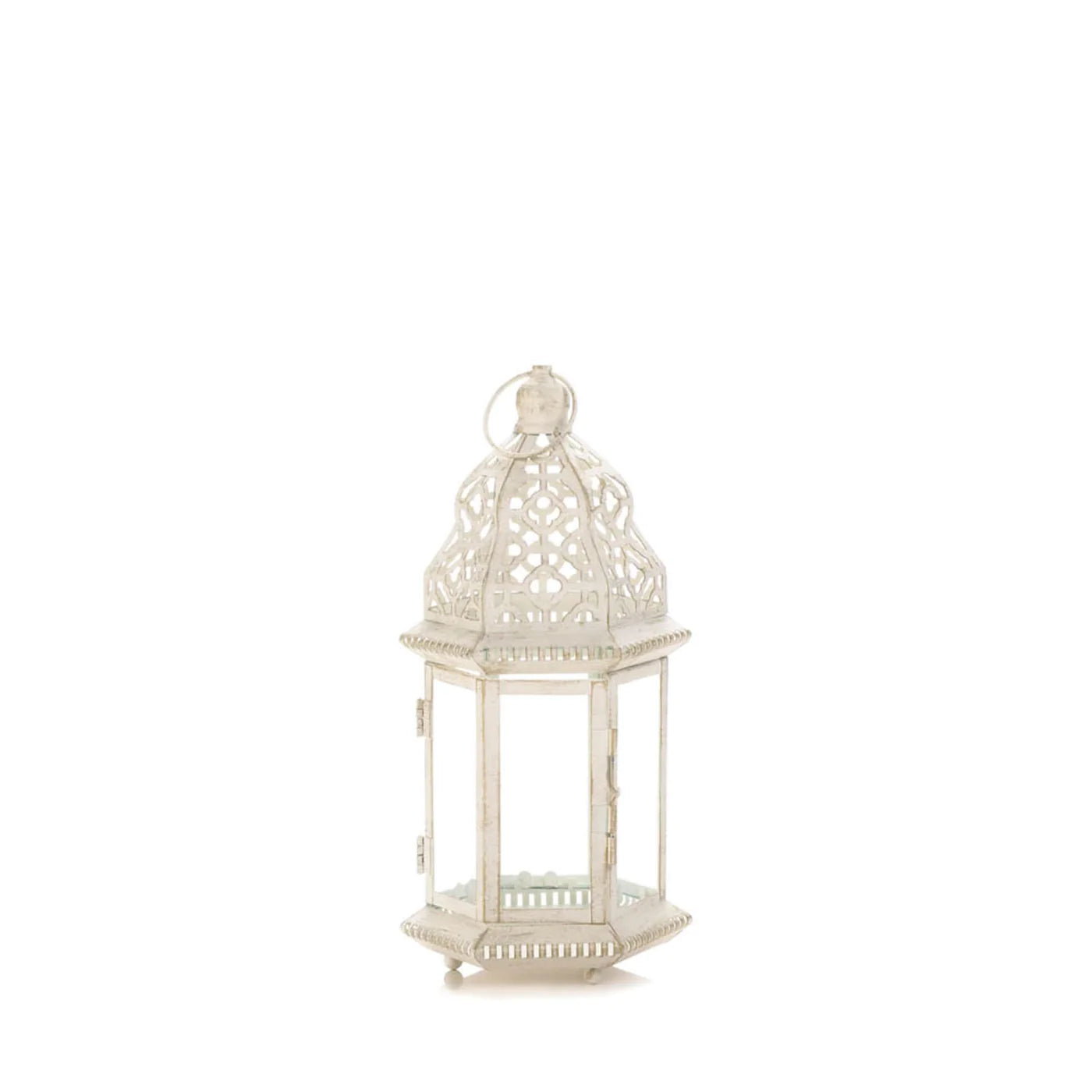 Sublime Distressed White Lantern