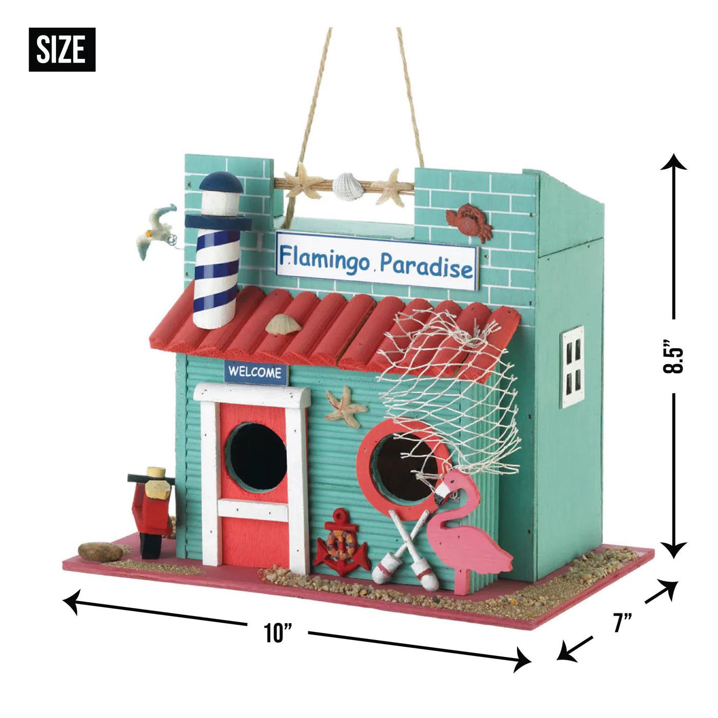 Flamingo Paradise Birdhouse