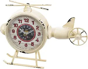 White Helicopter Desk Clock