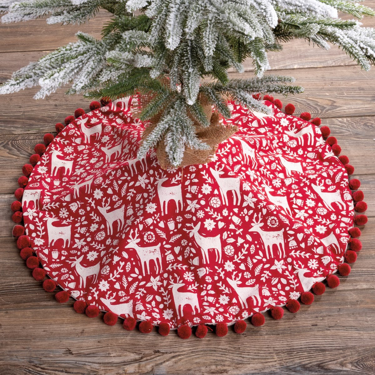 Scandinavian Reindeer Tree Skirt