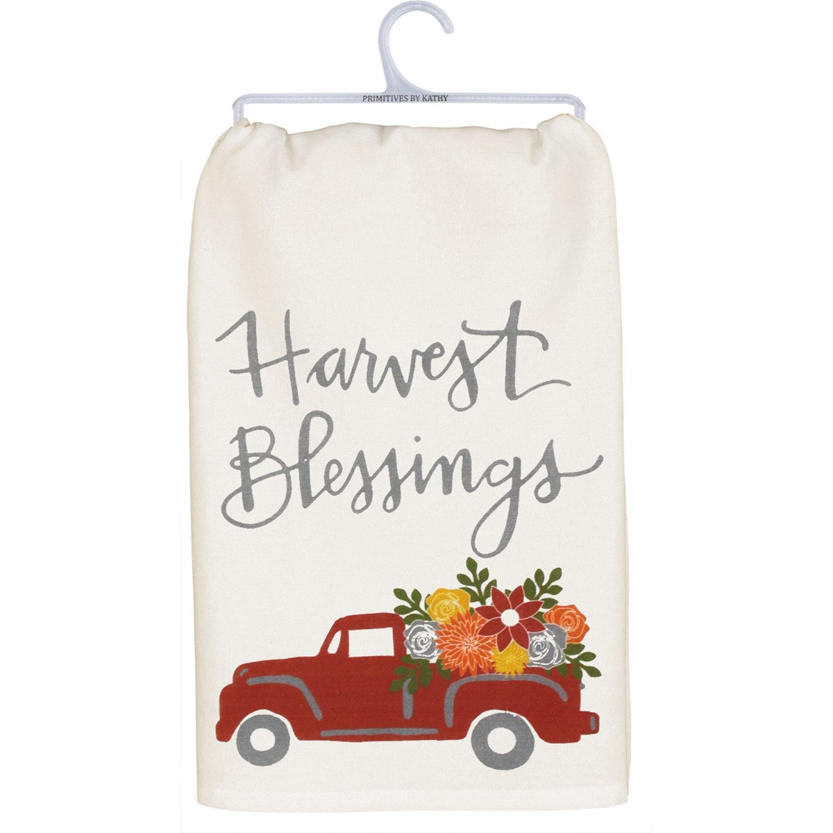 Red Truck Harvest Blessings Kitchen Towel