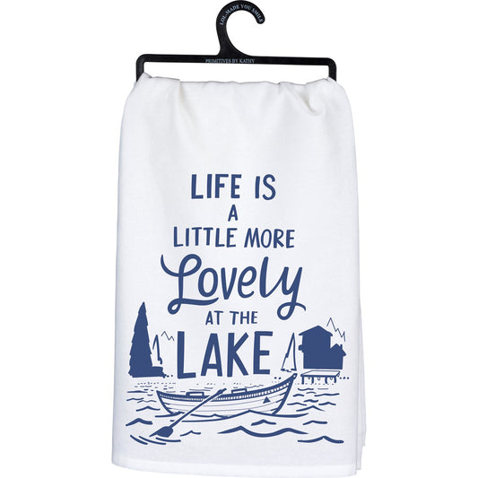 Life Is Lovely At The Lake Kitchen Towel