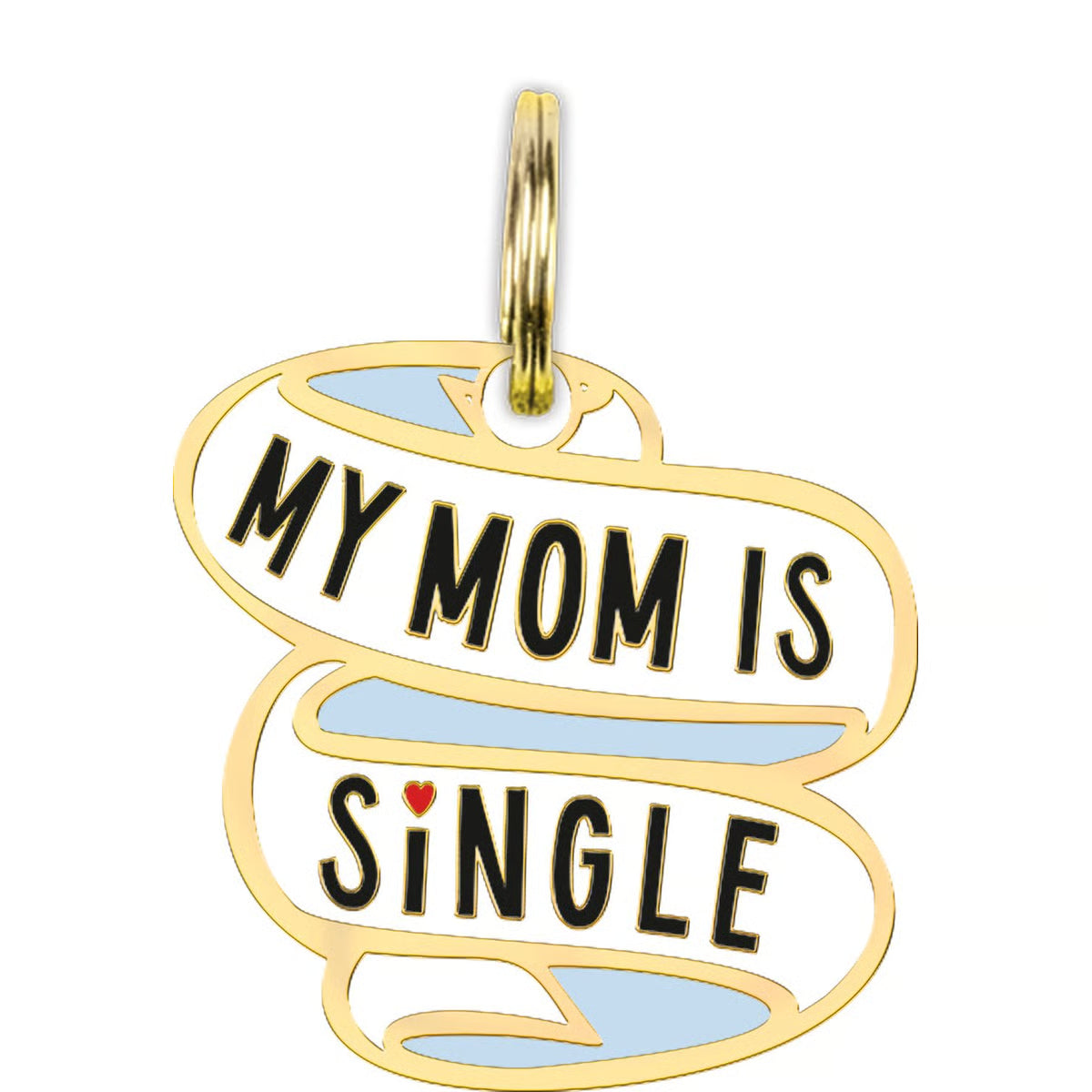 My Mom Is Single Collar Charm