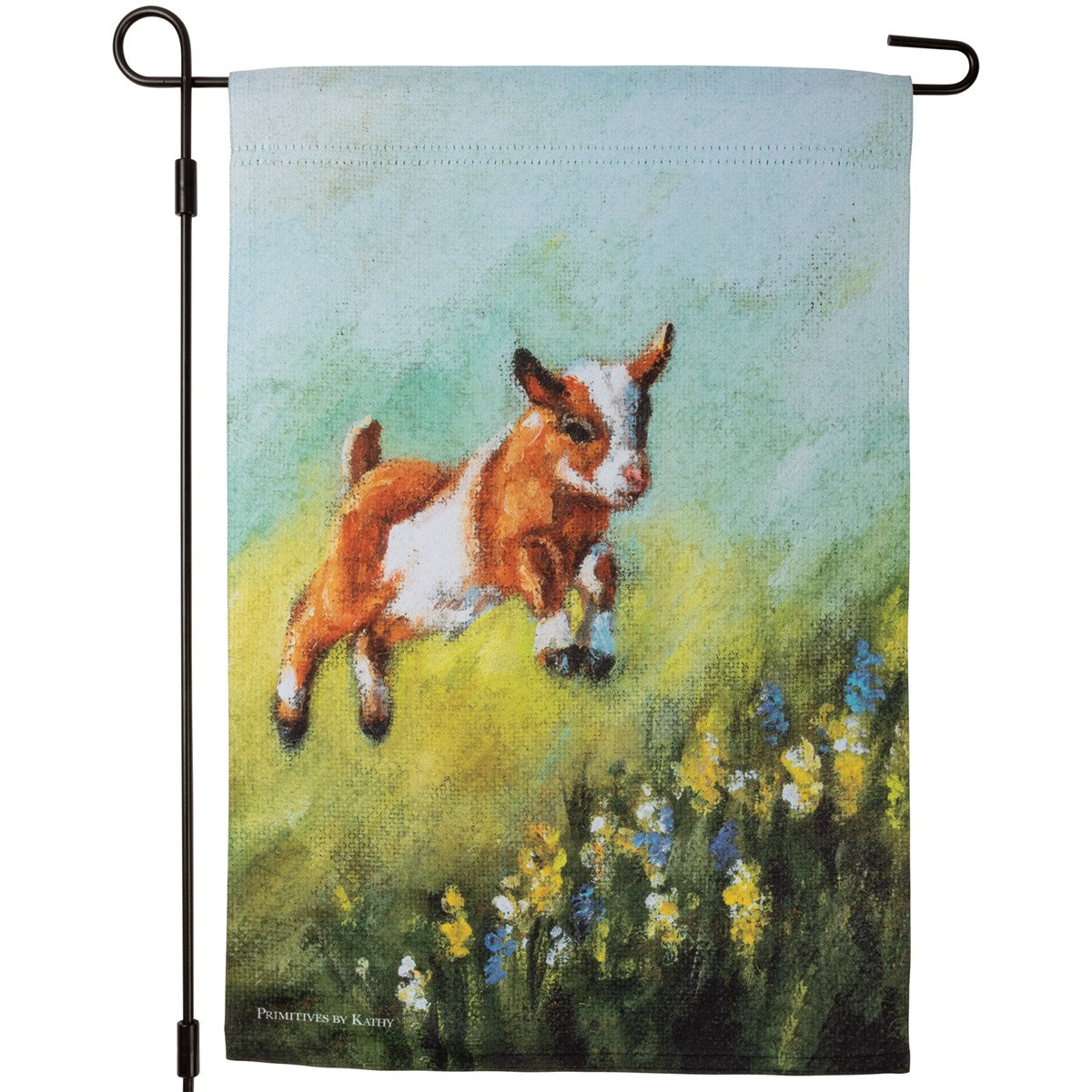 Jumping Goat Garden Flag
