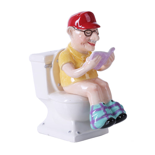 Grandpa on Toilet Magnetic Salt and Pepper Shaker