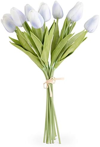 13.5 Inch Blue Real Touch Mini Tulip Bundle (12 Stems)
