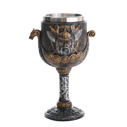 Viking Warrior Ship Wine Goblet