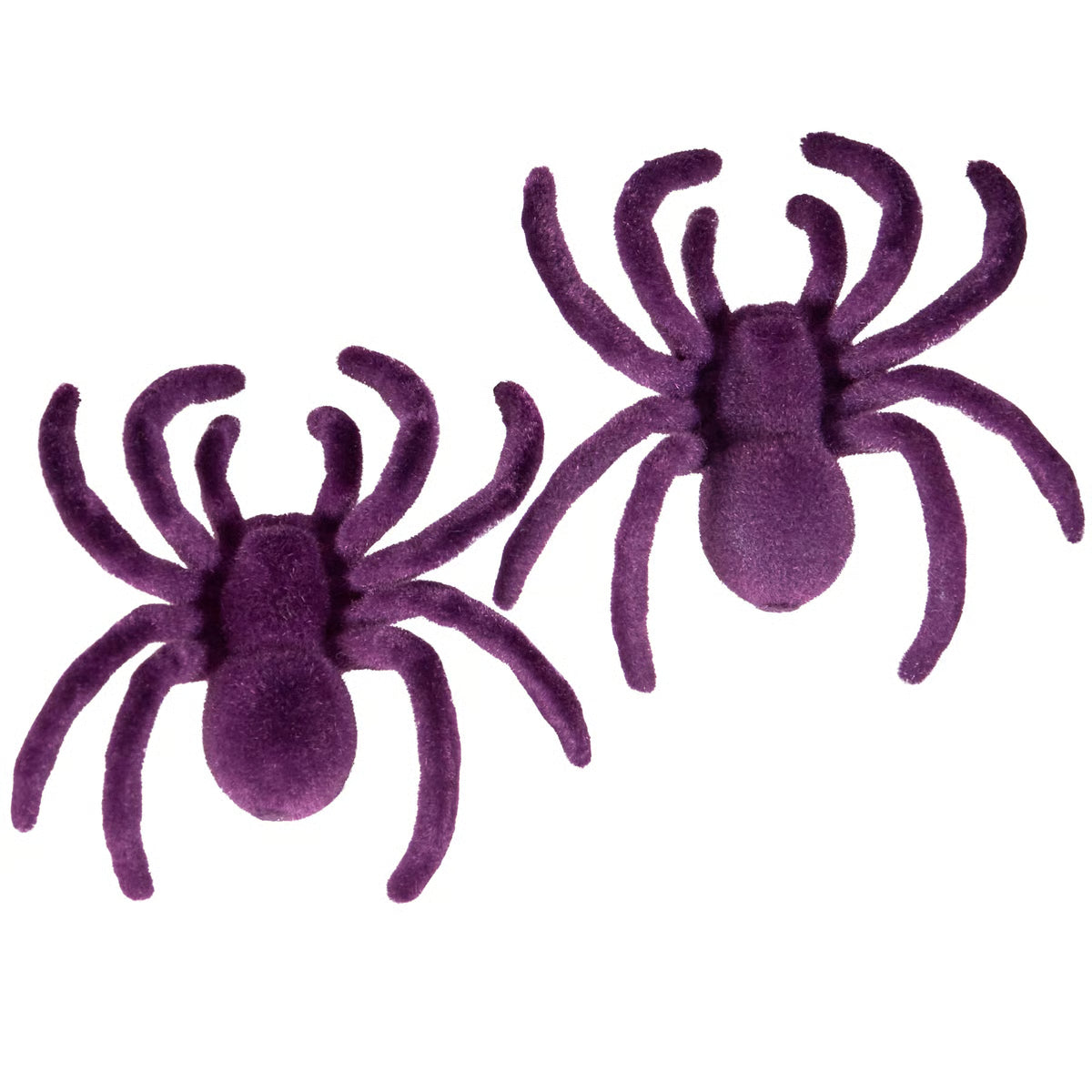 Purple Flocked Spider Set