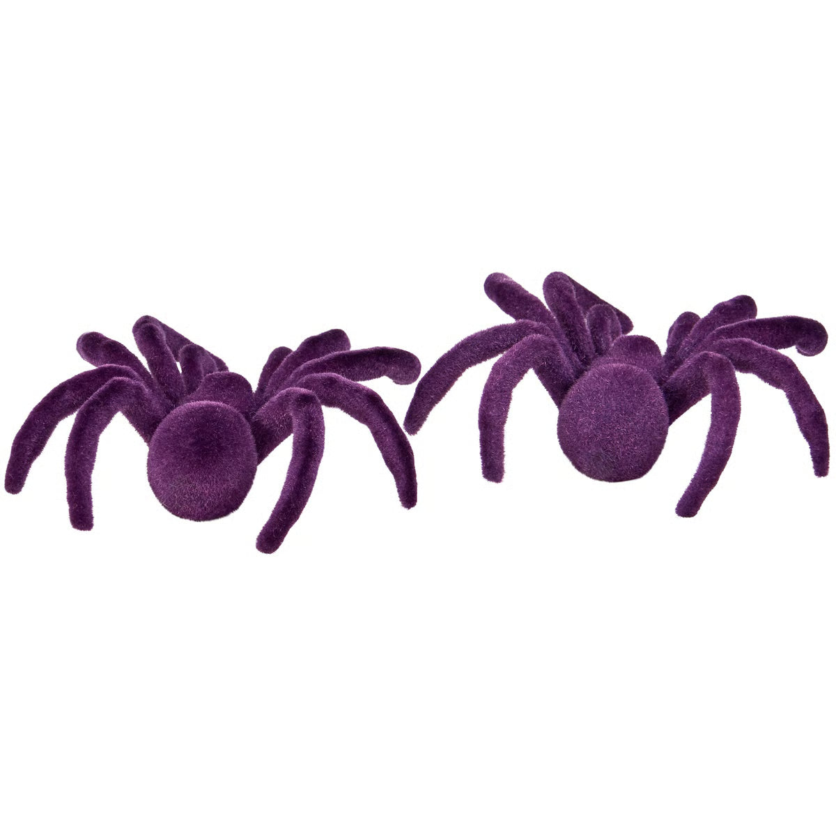 Purple Flocked Spider Set