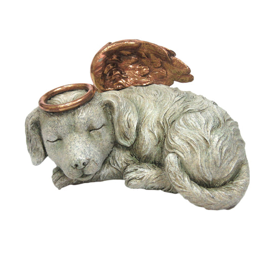 Angel Dog Sleeping Cremation Urn Memorial Statue