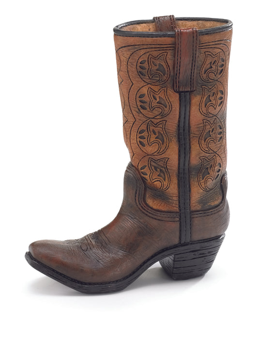 Western Swing Resin Cowboy Boot Vase