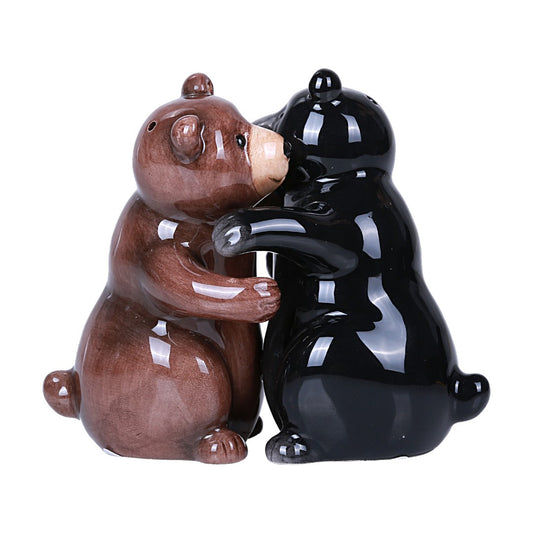 Hugging Bears Magnetic Ceramic Salt and Pepper Shakers Set