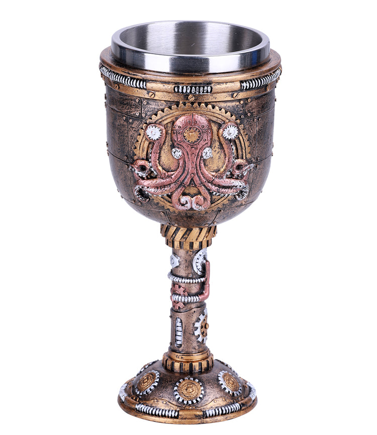 Steampunk Kraken Goblet Chalice Wine Cup