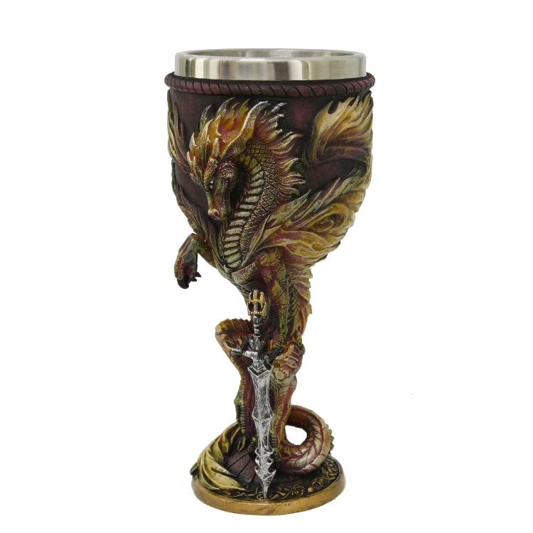 Flame Blade Winged Dragon with Sword Goblet