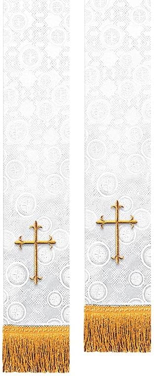 Embroidered with Antique Gold Latin Cross Sanctuary Bible Marker