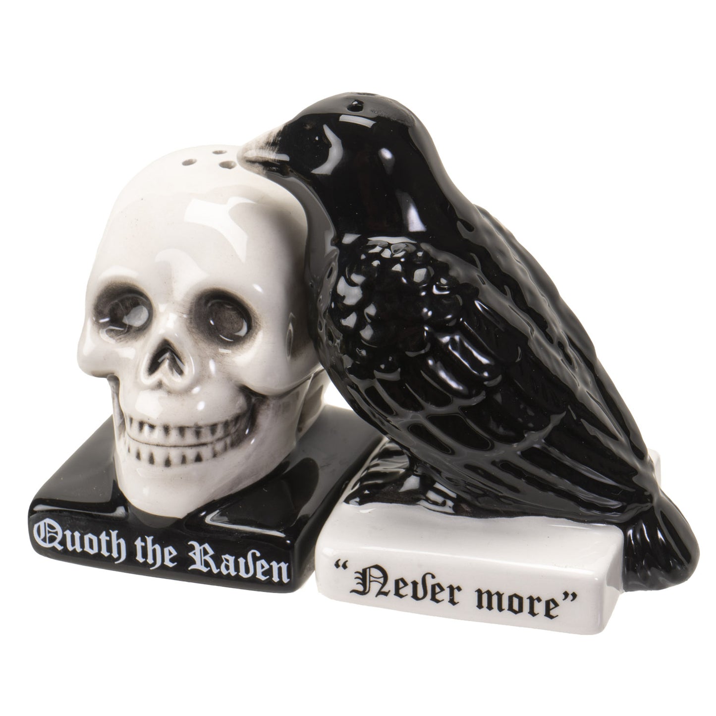 Raven Salt Pepper Shakers Quoth The Raven Gothic Kitchen Set