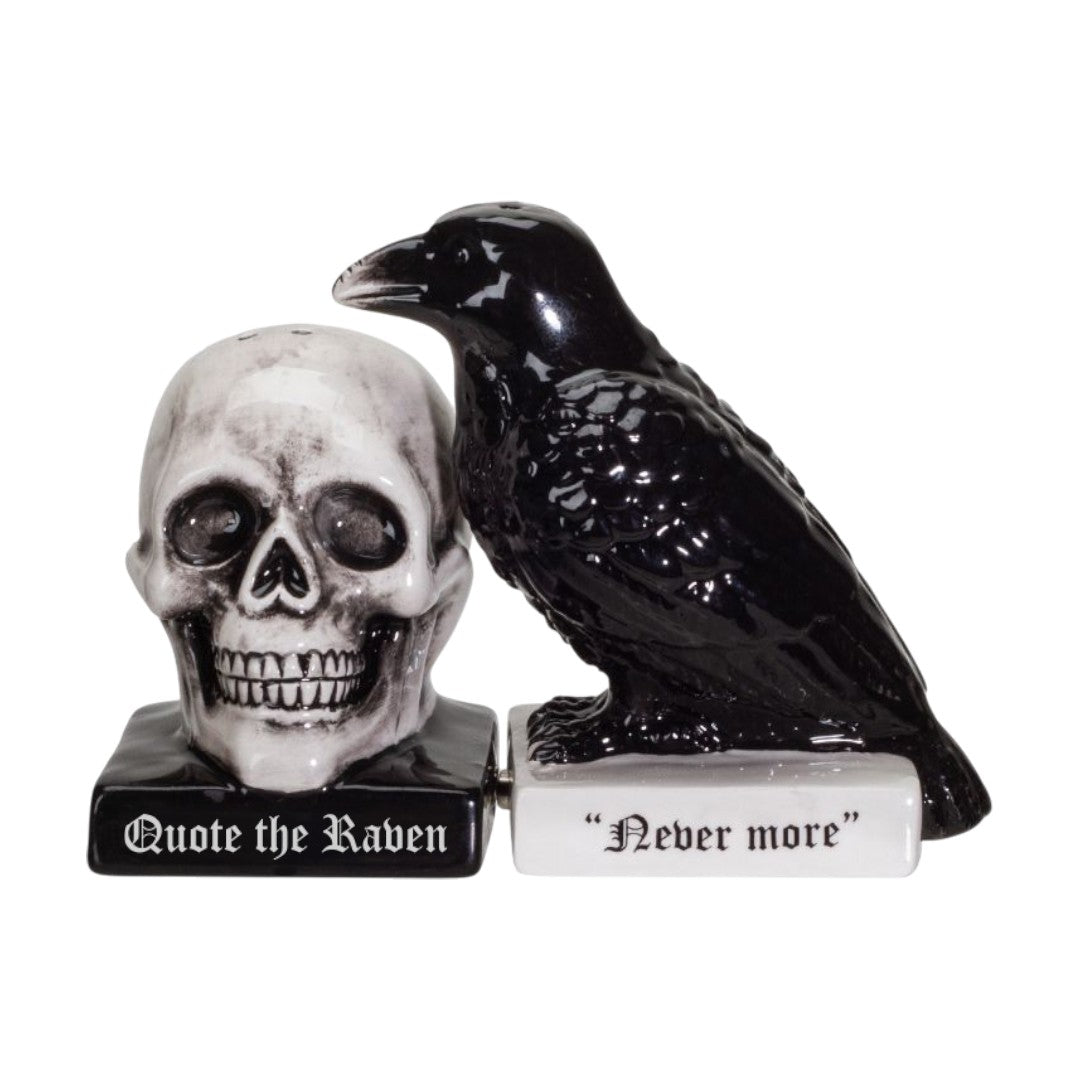 Raven Salt Pepper Shakers Quoth The Raven Gothic Kitchen Set