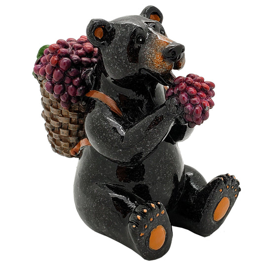 Black Bear Berry Picking Figurine