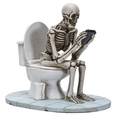 Skeleton On Toilet