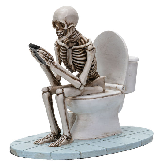 Skeleton On Toilet