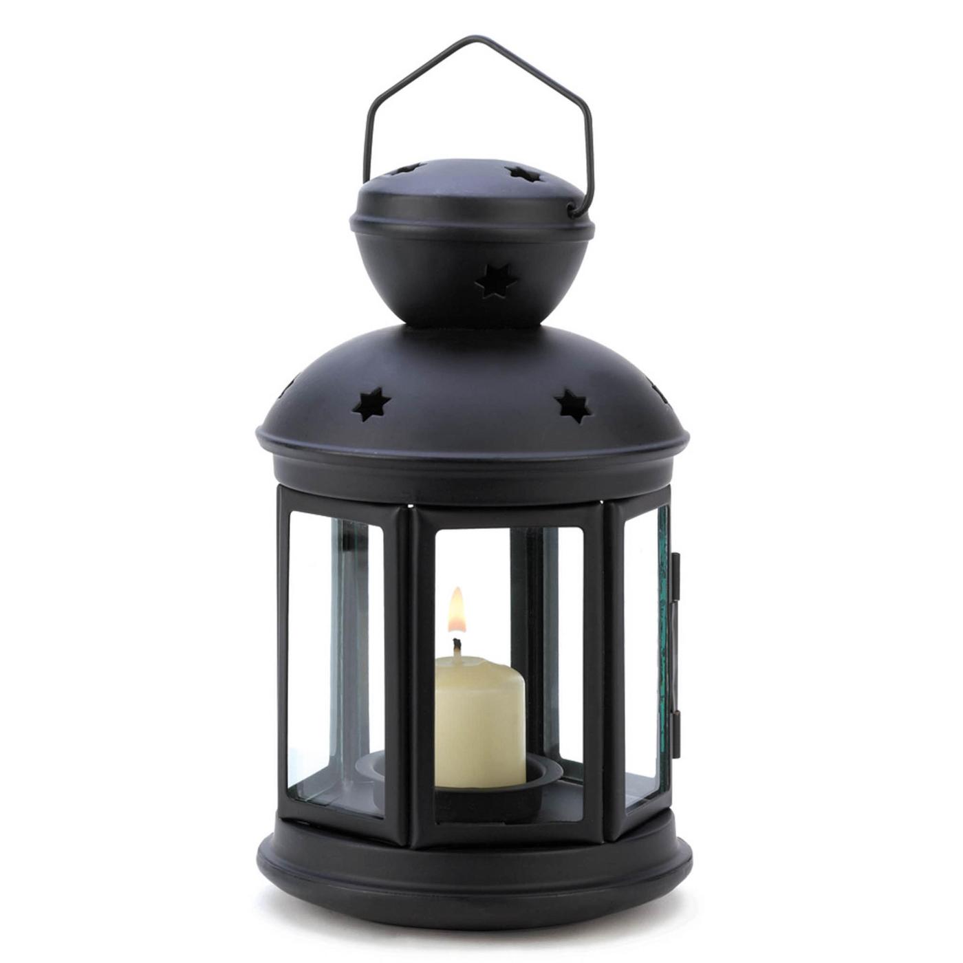 Black Colonial Candle Lamp