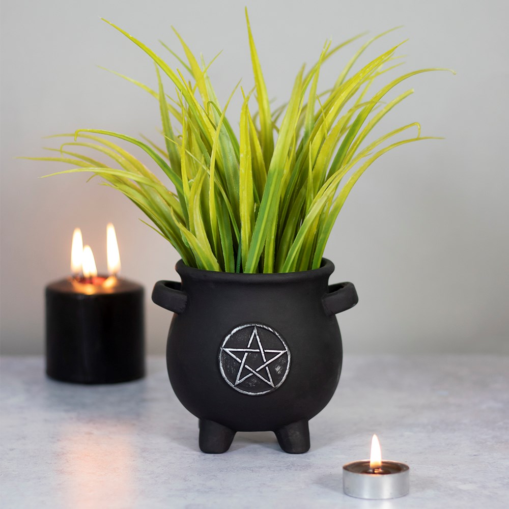 Cauldron Pentagram Planter Pot