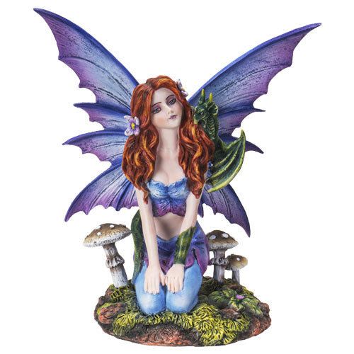 Dream Fairy with Green Dragon  Statue