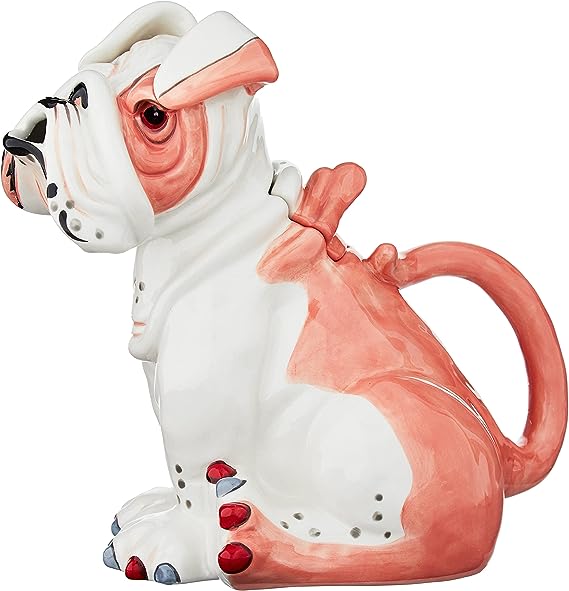 Sweet Pea Pink Bulldog Teapot