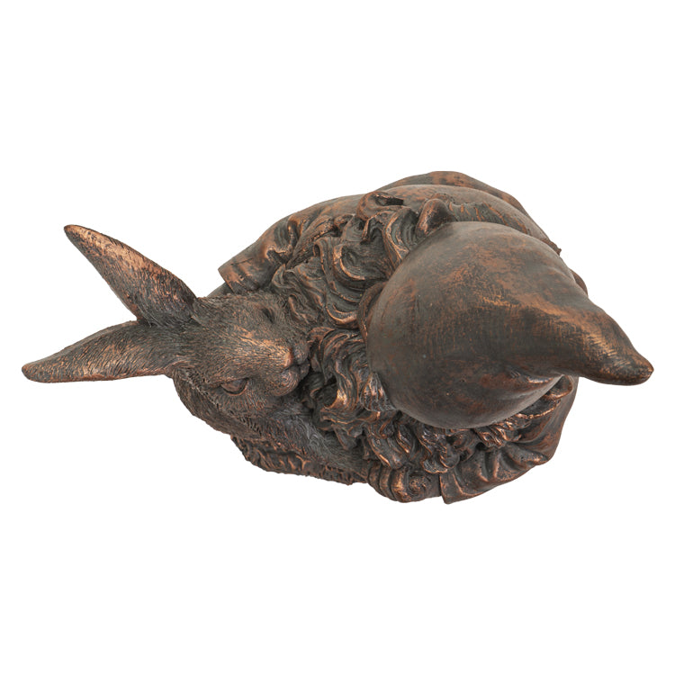 Bronze Gnome With Rabbit