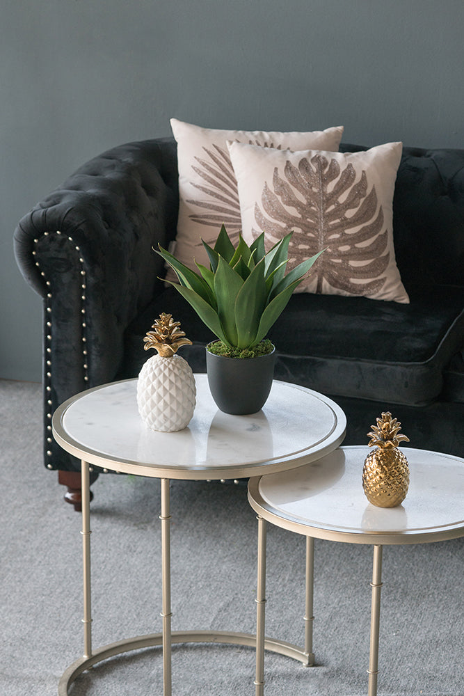 4x7" Pineapple Accent, Gold Modern Accents