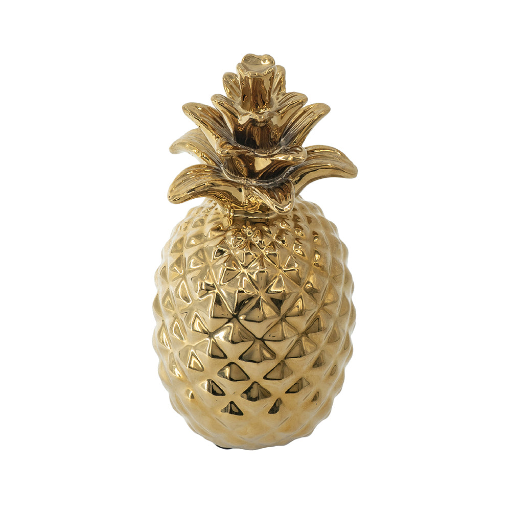 4x7" Pineapple Accent, Gold Modern Accents