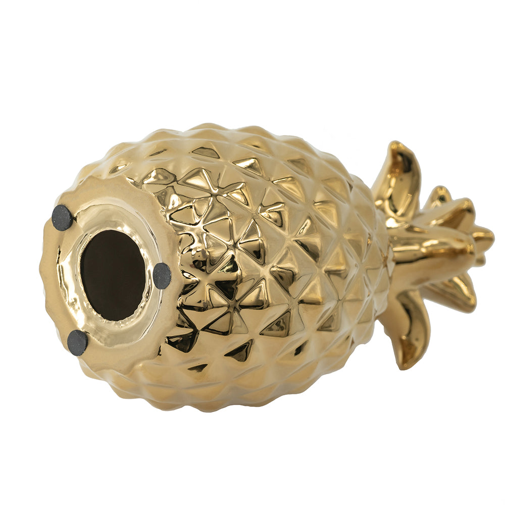 4x7" Pineapple Accent, Gold Modern Accents
