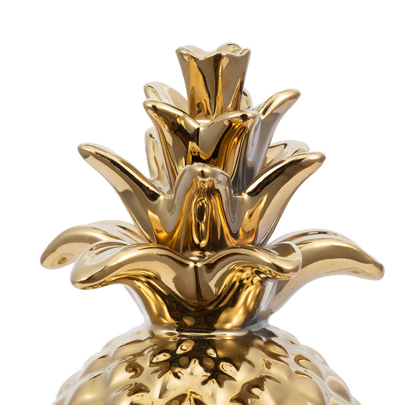 4x7" Pineapple Accent, Gold Modern Accents