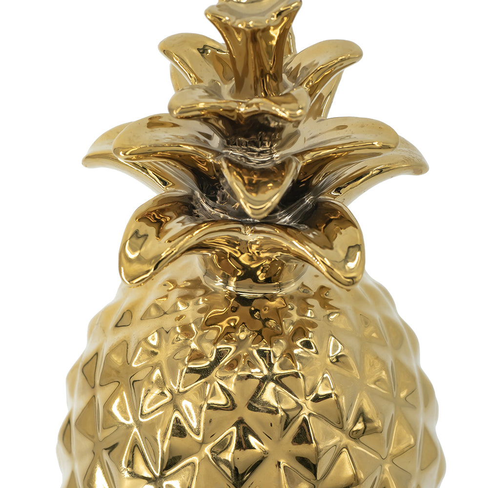 4x7" Pineapple Accent, Gold Modern Accents