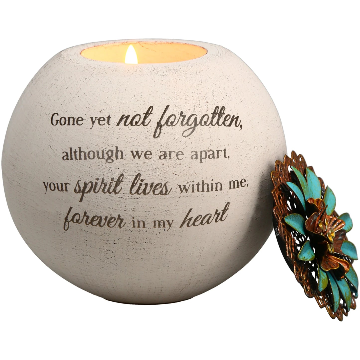 Forever in My Heart 4" Round Tealight Candle Holder