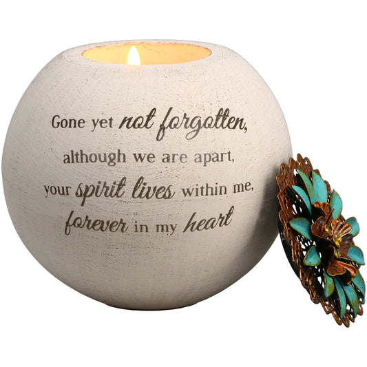 Forever in My Heart 4" Round Tealight Candle Holder