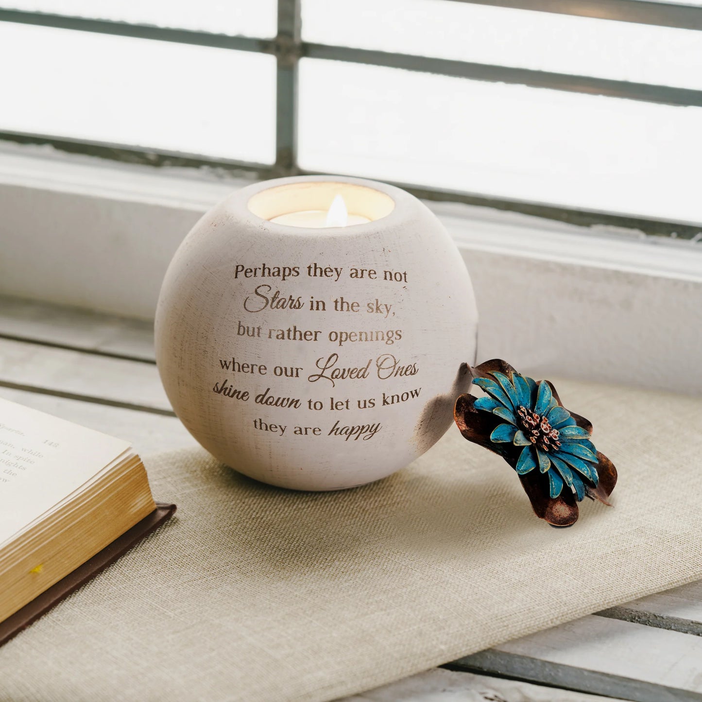Stars in the Sky 5" Round Tealight Candle Holder