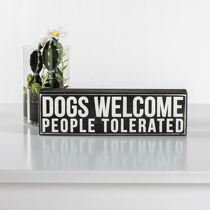 Dogs Welcome Box Sign