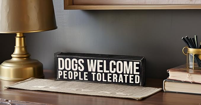 Dogs Welcome Box Sign