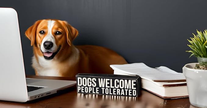 Dogs Welcome Box Sign