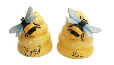 Ceramics Happy Bee Salt & Pepper Set Multicolor