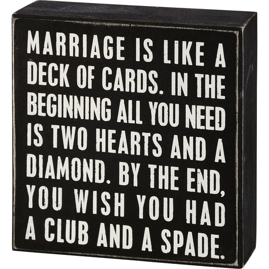 Box Sign - Deck Of Cards