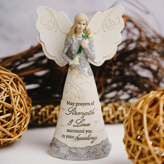 Strength & Healing 6.5" Angel Holding Bird