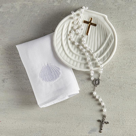 Baptismal Napkin With Shell