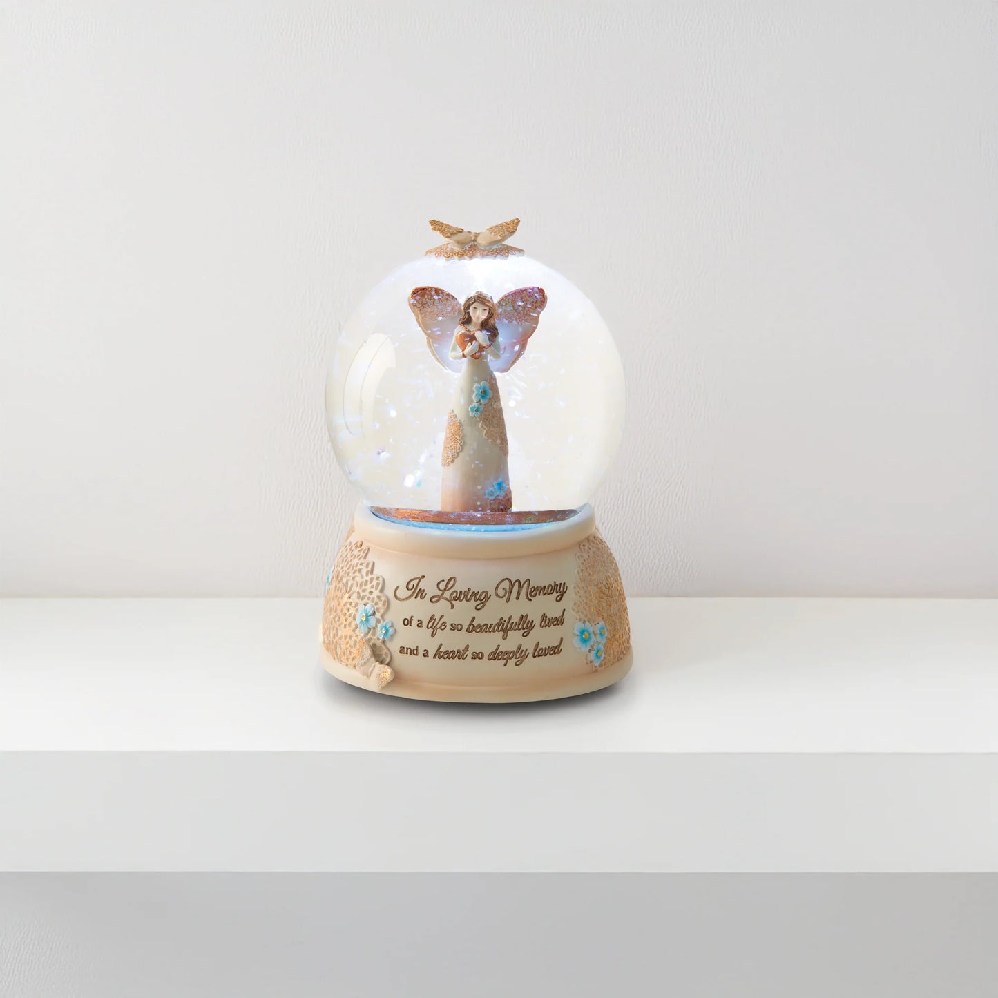 In Loving Memory LED Lit, Musical Water Globe