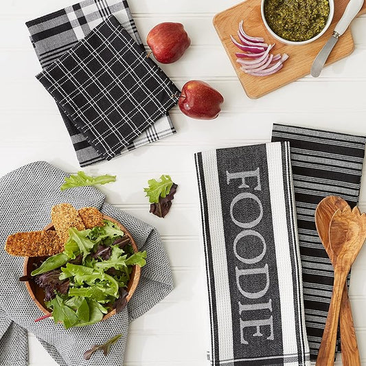 Black Foodie Dishcloth & Towel Set/5